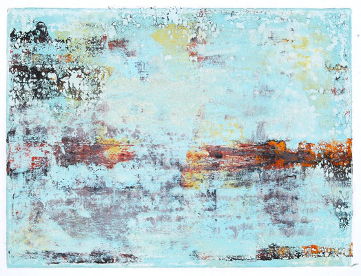 Blau, 2022, Monotypie/Öl auf Papier, 18 x 24 cm / A4