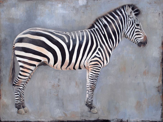 Zebra II, 2011, Öl auf Leinwand, 115 x 150 cm