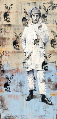 Revolutionary kind, 2015, Öl /Lack auf Leinwand, 160 x 80 cm