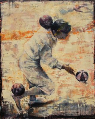 Der Tanz, 2024, Öl auf Leinwand, 100 x 80 cm