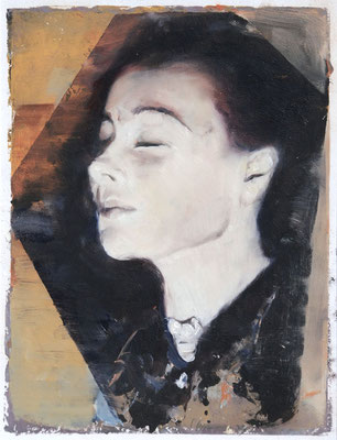 Isabel(Variation V),2023,Öl a.Papier, A4 24x18cm