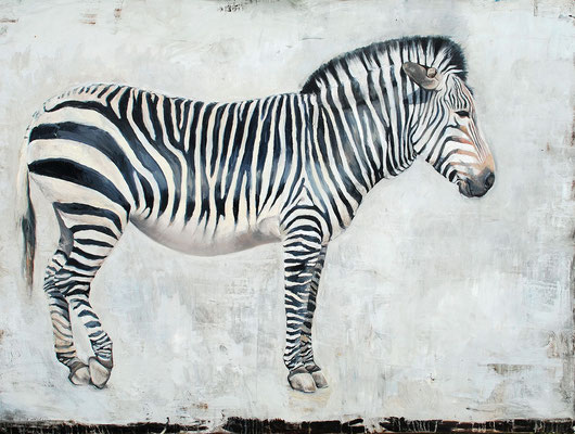 Zebra I, 2011, Öl auf Leinwand, 115 x 150 cm