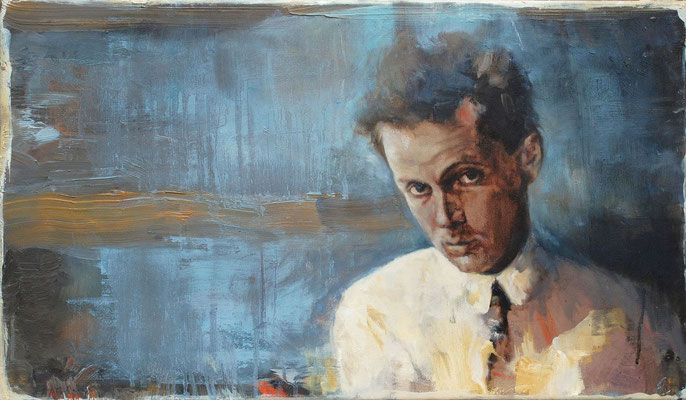 E. Schiele, 2024, Öl auf Leinwand, 35 x 60 cm
