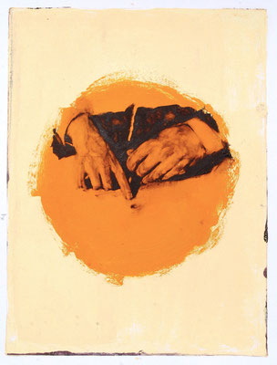 Circle,2022, Öl auf Papier, 24 x 18 cm