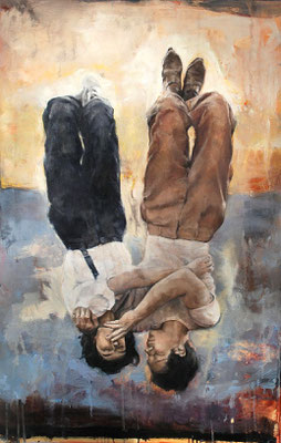Uns ( Let`s get lost), 2024, Öl auf Leinwand, 100x65cm