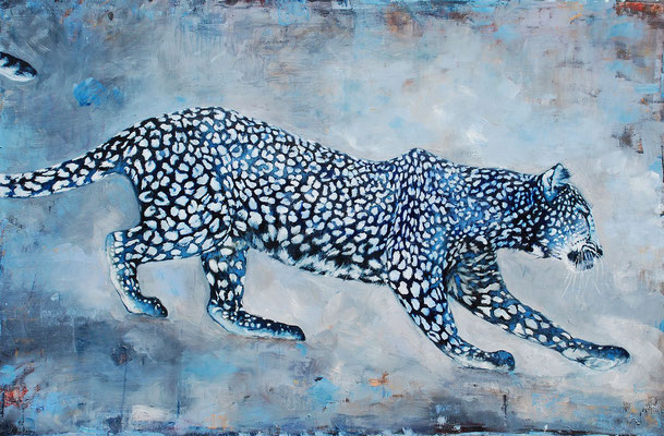 Leopard II, 2015, Öl auf Leinwand, 80 x 120 cm, 