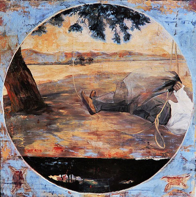 o. T., 2007, Öl au Leinwand, 100 x 100 cm