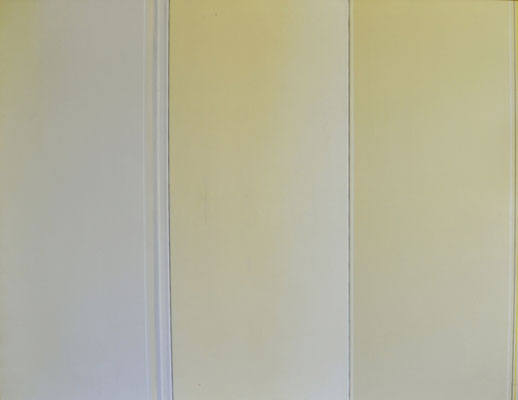 A119 triptych,vertical pale yellow. oil on canvas, 140x180