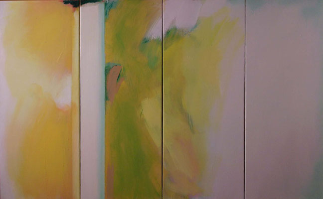 A7540  four panel oil on canvas 100 x 160 