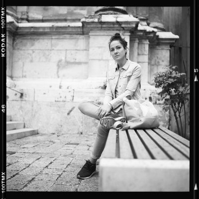 Alex Settari, 2021, mit Rolleiflex von 1954