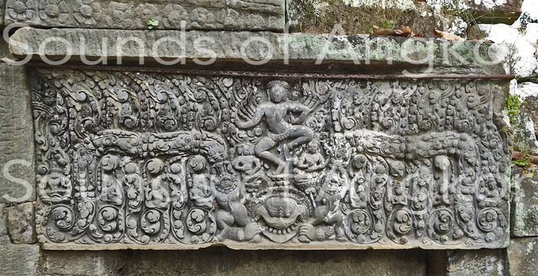West lintel of the U shrine of Preah Pithu. © P. Kersalé 2023.