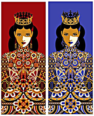 Deux des versions originales de cette reine