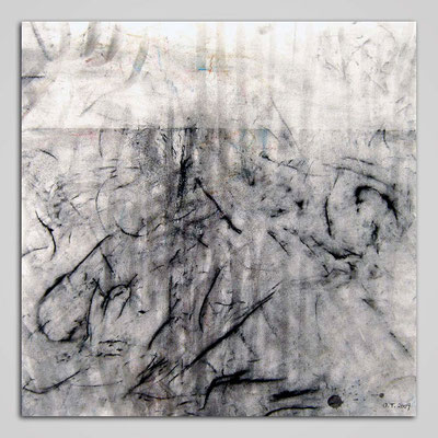 Oussema Troudi, Réserve 3, technique mixte sur papier, 50x50cm, 2009. 