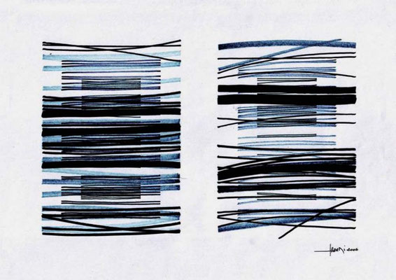 Oussema Troudi, Livret 8, encre sur papier, 29,7x21cm, 2006.