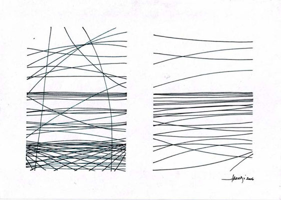 Oussema Troudi, Livret 1, encre sur papier, 29,7x21cm, 2006.