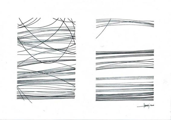 Oussema Troudi, Livret 2, encre sur papier, 29,7x21cm, 2006.