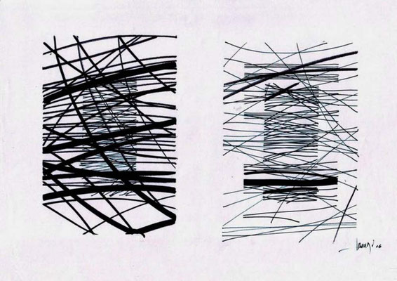 Oussema Troudi, Livret 7, encre sur papier, 29,7x21cm, 2006.