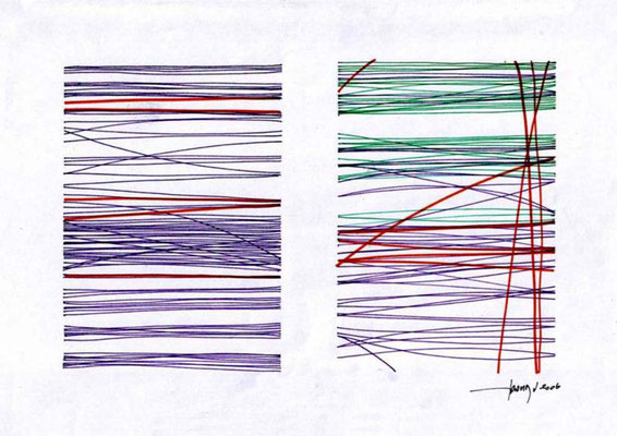 Oussema Troudi, Livret 10, encre sur papier, 29,7x21cm, 2006.