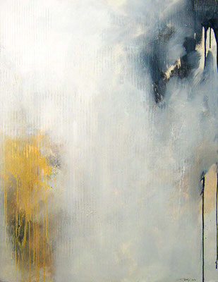 Oussema Troudi, Embuées 3, acrylique sur toile, 120x90cm, 2010.