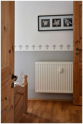 Ferienwohnung Eingang Schlafzimmer