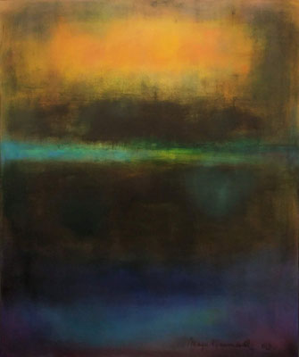 Faszination Rothko et cetera 7, Öl auf Leinwand, 100x120x2 cm mit Stahlrahmen, 2002