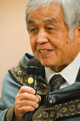 2024年12月22日（日）愛餐会　すっかり当方の博士になりきっている富雄さんでした。大変お疲れさまでした。