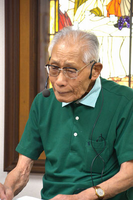 2024年7月28日（日）午後「創立120周年記念誌分かち合い感謝会」100歳を越えて元気に礼拝出席されている正さんに、教会として、感謝の言葉を語って頂きました。おそらく、現在の旭東教会の誰にお願いするよりも、適切な言葉で、創立120周年記念誌について愛を持って語って下さったと思います。夏を無事に乗り越えて、秋に下人着に向かっていただきたいです。