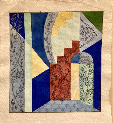 Shirine Moasser - Si tu étais un lieu pour se reposer 2 - Aquarelle , gouache - vendu 