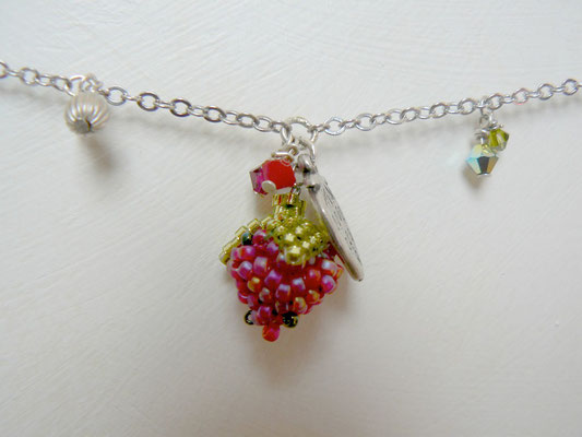 Voici des fleurs - bracelet fraise - perle