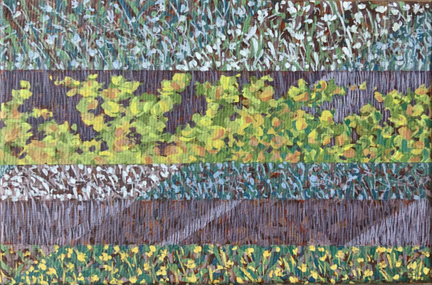 Françoise Trotabas - acrylique sur toile - les vignes -