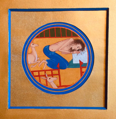 Soheila Niknam - Aquarelle, gouache et or 