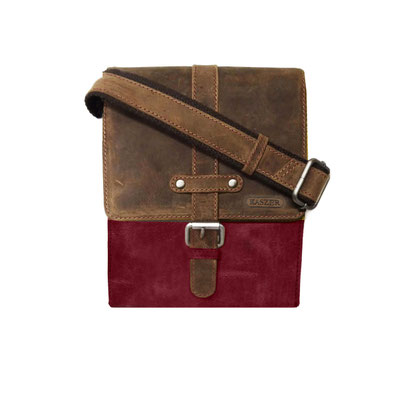 Kasser - sac en cuir de vachette - marron et rouge 