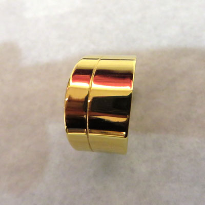 Virginie Fantino -Bague 2  - feuille d'olivier  -  laiton, plaqué or  