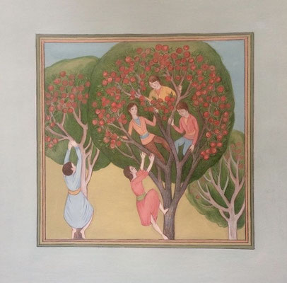 Shirine Moasser - l'été - Aquarelle , gouache - vendu 