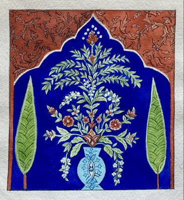 Shirine Moasser - Si tu étais un lieu pour se reposer 3 - Aquarelle , gouache