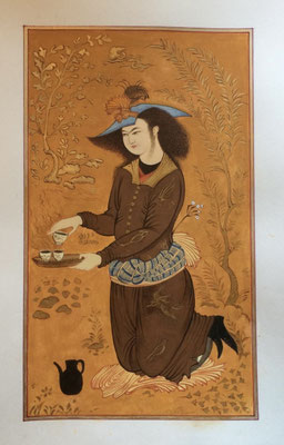 Soheila Niknam - Aquarelle, gouache et or 