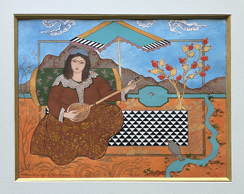 Soheila Niknam - Aquarelle, gouache et or 