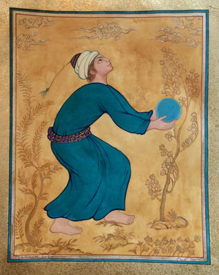 Soheila Niknam - Aquarelle, gouache et or 