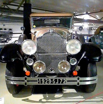 PACKARD Type 626 Convertible coupé spider 1929, straight-8 engine, 90 ch, 56 mi, vue avant
