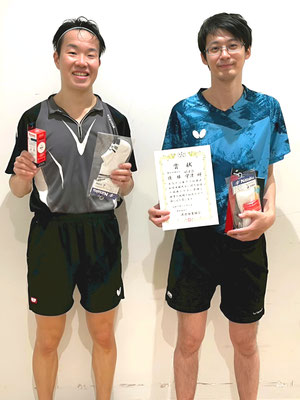 男子40歳以上の部、竹村選手と宇津選手