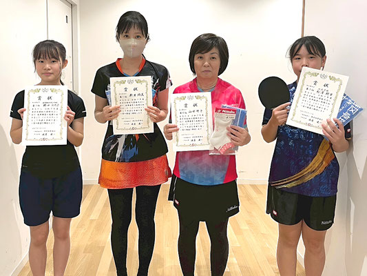 初心者の部・女子トーナメント入賞者