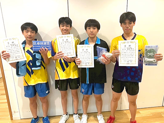 ジュニア男子・決勝トーナメント入賞者