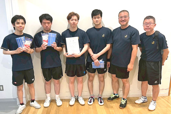 ６部Ｆ　１位：田町卓球倶楽部(仮称) (A)