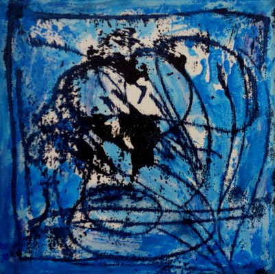o.T., 2017 - Öldruck auf Leinwand, 20x20 cm