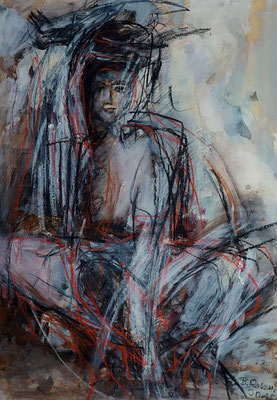 "Persephone", 2005 - Kreide auf Papier, 35x47 cm
