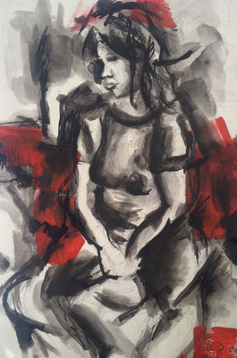 "Siglinde", 2006 - Tusche auf Papier, 25x35 cm