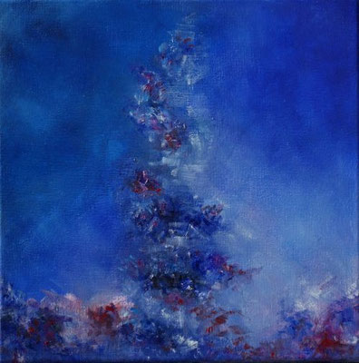 "Zauberbaum", 2020 - Öl auf Leinwand, 30x30 cm