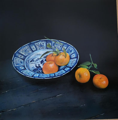 Mandarijnen ~ 40x40 cm ~ Olieverf op paneel