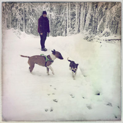 01.04.2015 - Aimy + Freundin im verschneiten Tirol