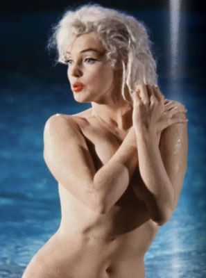 Postkarte: "Marilyn am Pool"